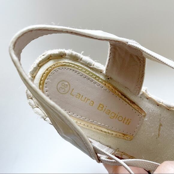 Laura Biagiotti Embellished Slingback Espadrilles - Picture 6 of 7